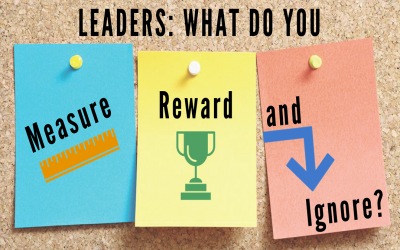 Leaders: What do you Measure, Reward, and Ignore?