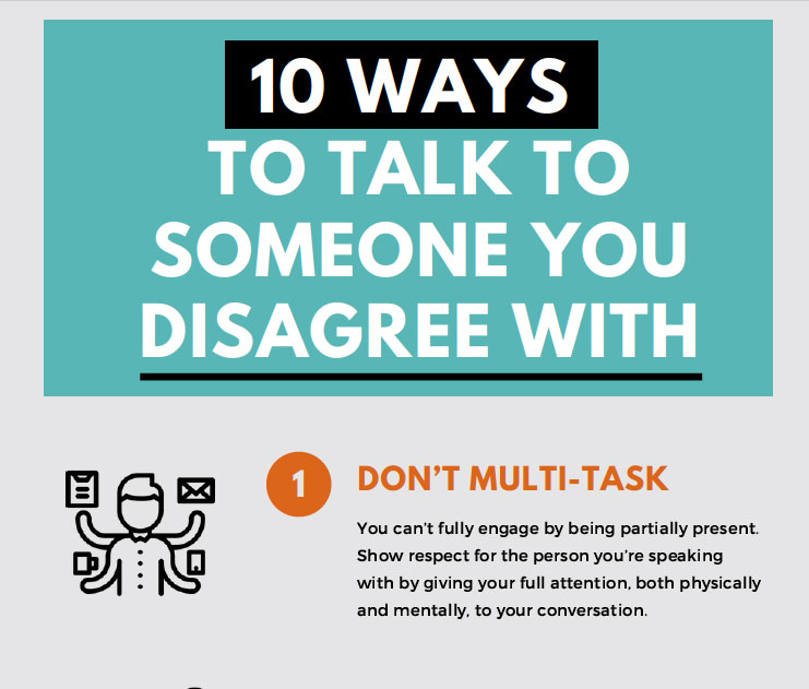 [Infographic]: 10 Ways to Talk to Someone You Disagree With
